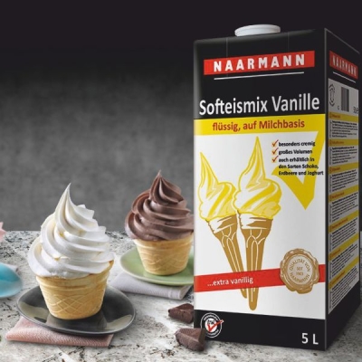 Naarmann - Vanille Softeis Flüssigmix 5% Fett - 5 Liter