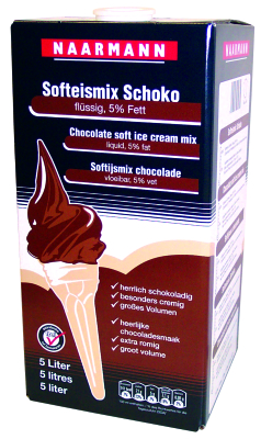 Naarmann - Schoko Softeis Flüssigmix 5% Fett - 5 Liter