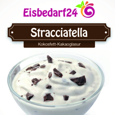 Stracciatella Fettglasur 25% Cacao - Kokosfett - Eisüberzug - 10 Kg
