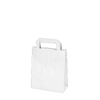 Papiertragetaschen weiß - 18+8x22cm - 50 Stück