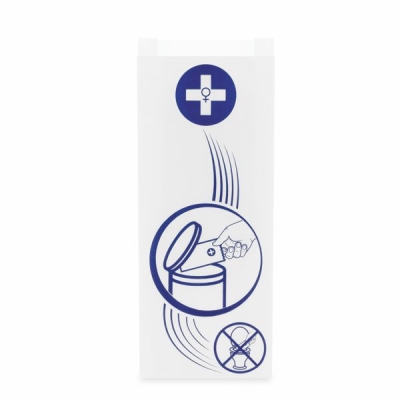 Hygiene - Papierbeutel 11+4 x 28cm - weiß - 100 Stück