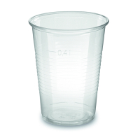 Trinkbecher PP - 0,4 Liter klar Ø=95mm - gerippt -...