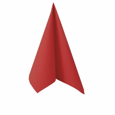 Servietten 1/4 Falz - 33x33cm - 3-lagig - 250 Stück - Rot