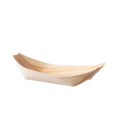 Fingerfood Holzschalen - Schiffchen - 17x 8,5cm - 100 Stück
