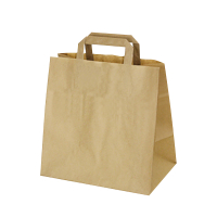 Papiertragetaschen - Papierbeutel - Braun - 32+21 x 33cm