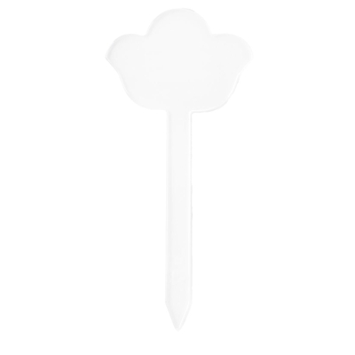 Eis Thekenschild Blume PS - weiß - vollfarbig - 1 Stück