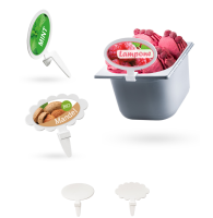 Eis Sortenschild - Oval PS - weiß - Klipp - 1...