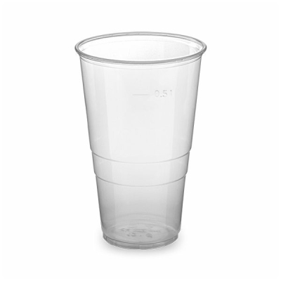 Trinkbecher PP - 0,5 Liter - klar - 50 Stück