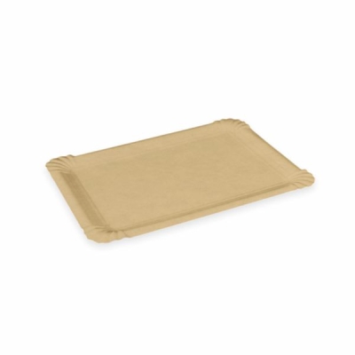 Pappteller eckig - BRAUN - Fettdicht - 17 x 23cm - 250 Stück