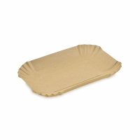 Pappschale BRAUN - Fettdicht  - 13 x 18 x 3cm - 250...