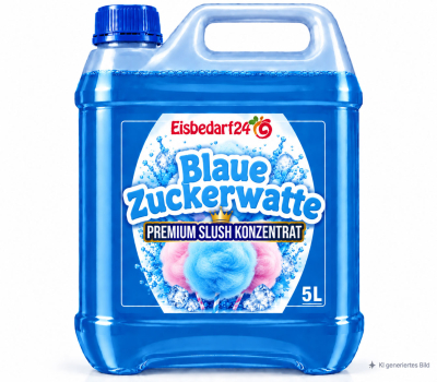 Slush Eis Sirup blaue Zuckerwatte - 5 Liter Konzentrat Premium