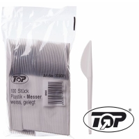 Mehrweg Messer - 16cm - weiß - 20 x 100 Stück