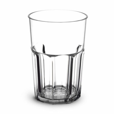 Retrogläser - stapelbar - unzerbrechlich - 0,45 Liter - klar