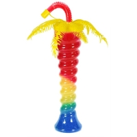 Slush Yard Cups Palme - Spirale bunt - 350ml - 170 Stück