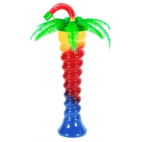 Slush Yard Cups Palme - Spirale bunt - 350ml - 170 Stück