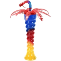 Slush Yard Cups Palme - Spirale bunt - 350ml - 170 Stück