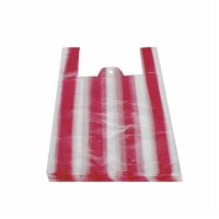 Hemdchen - Tragetaschen - HDPE - rot Gestreift - 10 Kg -...