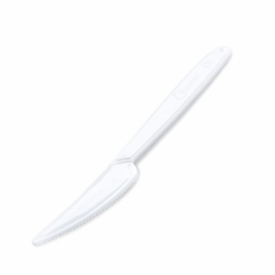 Messer - PP - wiederverwendbar - 18,5cm - weiß - 50 Stück