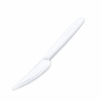 Messer - PP - wiederverwendbar - 18,5cm - weiß
