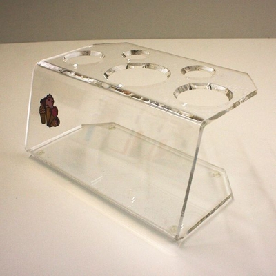 Eistütenablage Plexiglas - Waffelhalter - 5-Loch