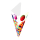 Spitztüte - 350ml - Bubble Waffel -  Bunte Lollis - 500 Stück