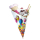 Spitztüte - 350ml - Bubble Waffel -  Bunte Lollis - 500 Stück