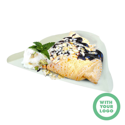 Crepes Verpackung - 235x200x45mm -  Weiß - 450 Stück