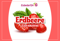 Slush Eis Aroma - Erdbeere- 1 Liter Flasche