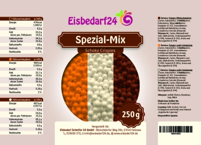 Spezial Mix - Crispies - Orange-Weiß-Milch - 250g