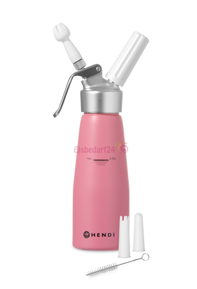Sahnespender - pastellrosa - 0,5 Liter