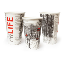 Kaffeebecher Big City Life - ROT - 16oz - 400ml - 50...