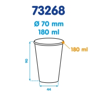 Automatenbecher - Kaffeebecher - PS - braun - 180ml - 100 Stück