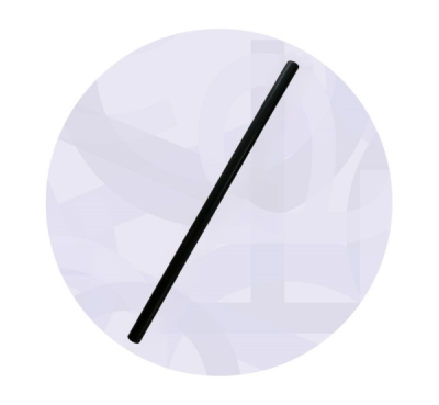 Cocktail Trinkhalme - Mehrweg - 13,5cm lang - 7mm - schwarz - 1000 Stück
