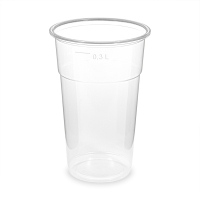 Trinkbecher - Ø78mm - PP - 0,3 Liter - klar - 50...