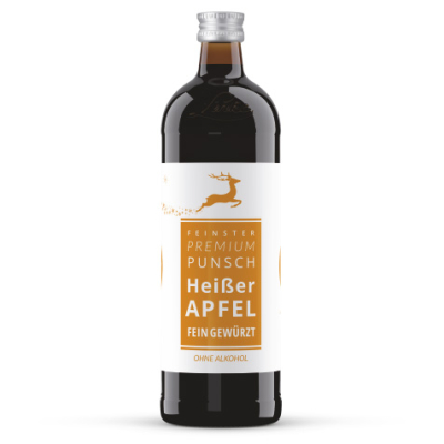 Premium Punsch aus Apfelsaft 100% - Alkoholfrei - 0,7 Liter Flasche